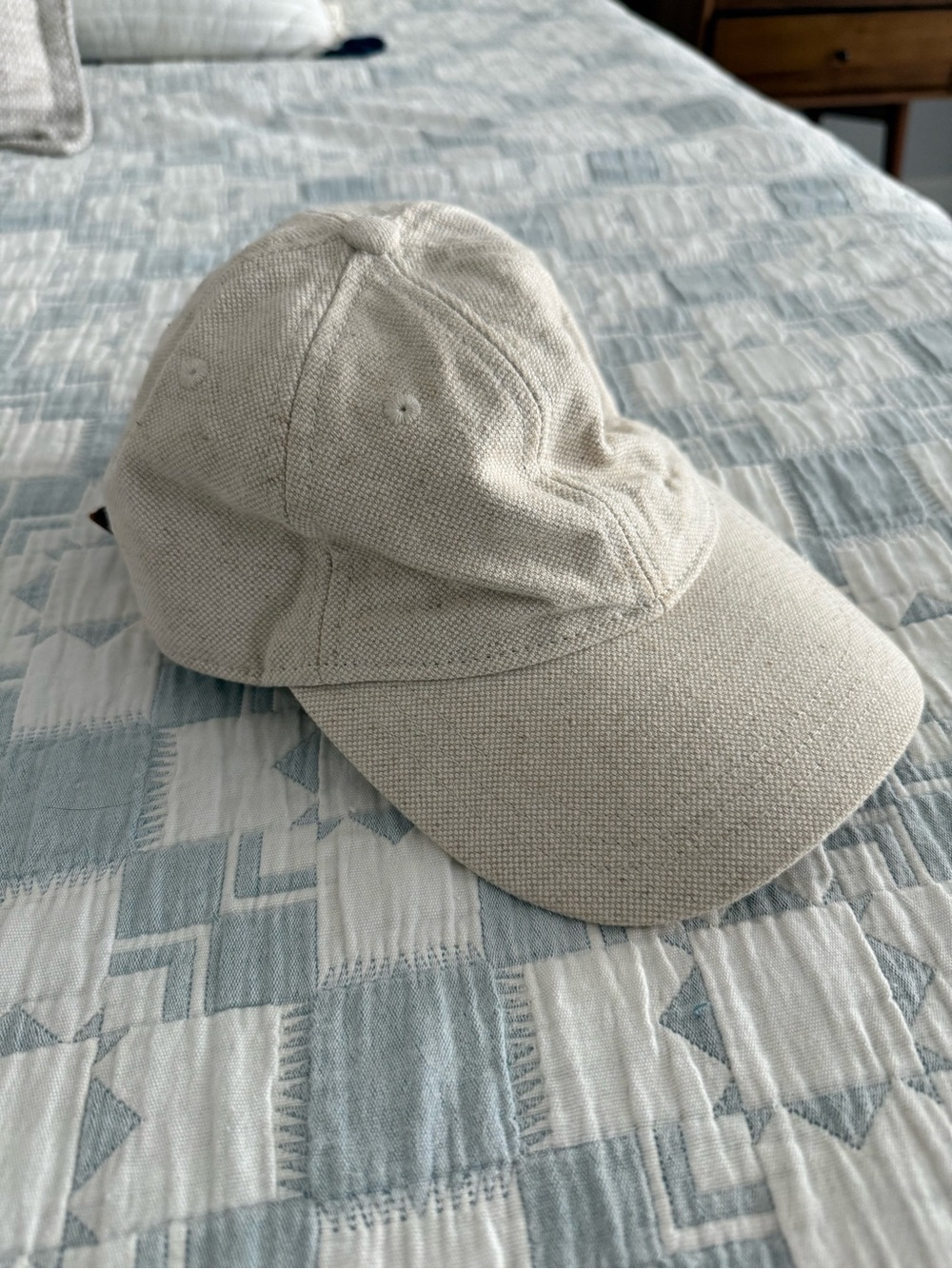 Madewell Cream Woven Baseball Cap